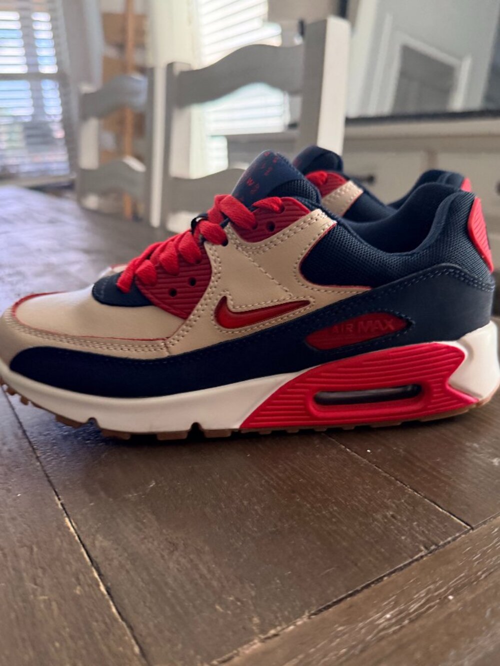 Nike Air Max 90 Premium Home & Away University Red Sail - Size 7